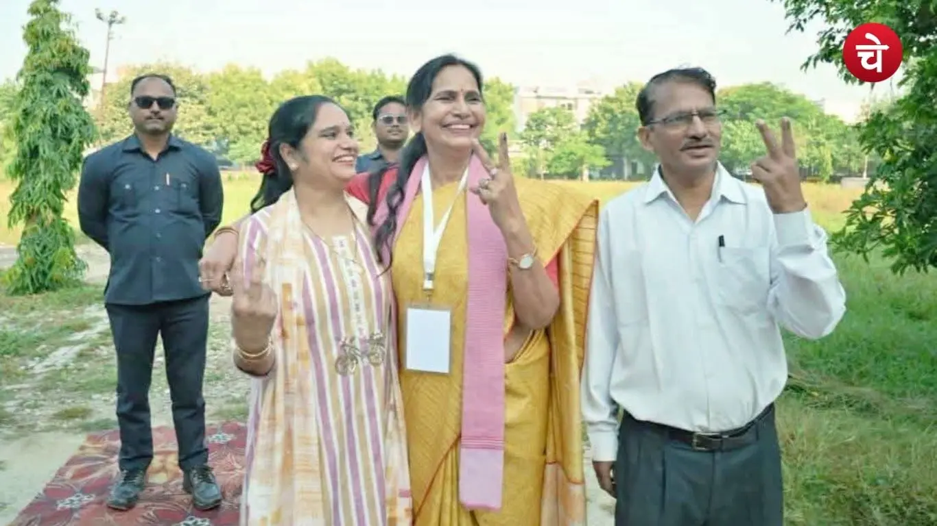 Kanti Singh, the Samajwadi Party candidate in the Lucknow Graduates constituency MLC election